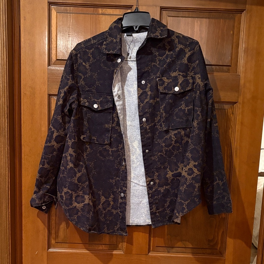 SHEIN Black and Brown Utility Jacket